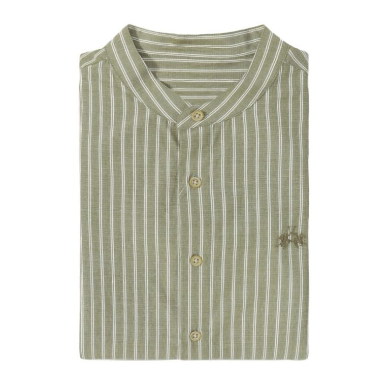Casual Shirt Grandad Stripe Shirt
