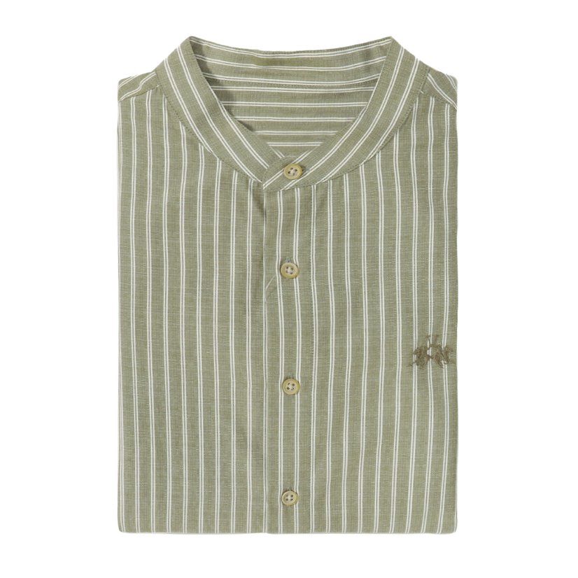 Casual Shirt Grandad Stripe Shirt