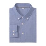 Casual Shirt Herringbone Button-Down Shirt
