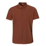 Sports Shirt Rust Waffle Knit Shirt