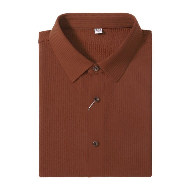 Sports Shirt Rust Waffle Knit Shirt