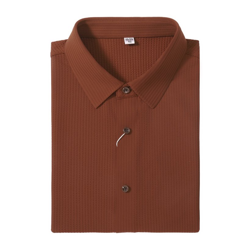 Sports Shirt Rust Waffle Knit Shirt