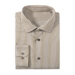 Dress Shirt Vintage Brown Stripe Shirt