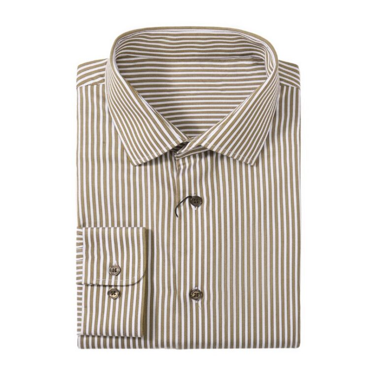 Dress Shirt Vintage Brown Stripe Shirt