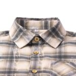 Casual Shirt Rugged Beige Flannel Shirt