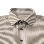 Dress Shirt Vintage Brown Stripe Shirt