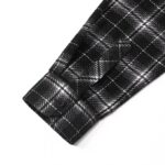 Casual Shirt Textured Plaid Hooded Shirt